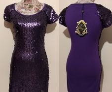 Purple Sequin Occasion Dress, New With Tags,