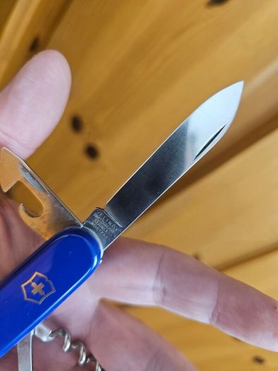 Vintage Elinox Stamp Discontinued Victorinox 91mm Standard model with Modern handles installed