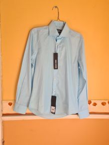 mens REMUS UOMO seville fit long sleeve shirt light blue Size 15 / 38 Brand new BNWT