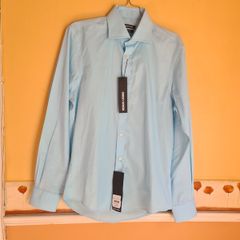 mens REMUS UOMO seville fit long sleeve shirt light blue Size 15 / 38 Brand new BNWT