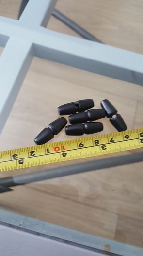Wooden Black Toggle Buttons 5pcs 25mm