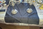 Beautiful Old Pair of silver plated Three Branch Candelabras, Postage Available