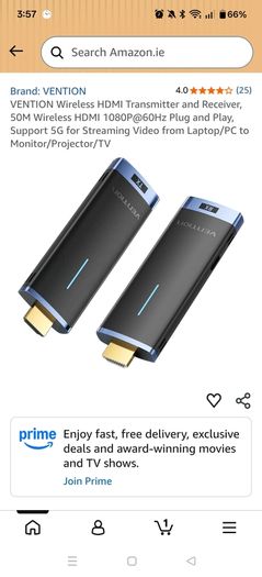 Vention Wireless HDMI Transmitter & Receiver (Upgraded 50M Model ADKB0