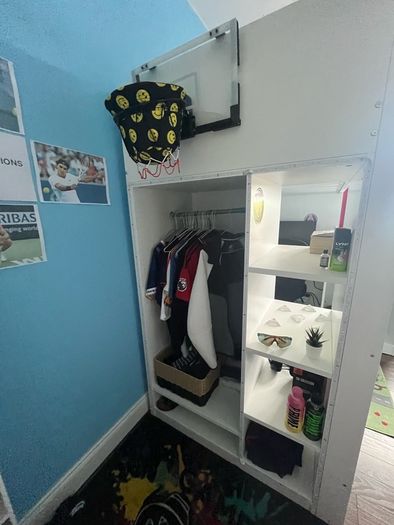 IKEA bunk bed with desk