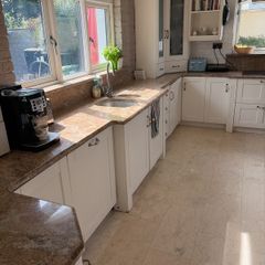 Entire Kitchen for sale solid cherry wood farrow & ball & granite work top