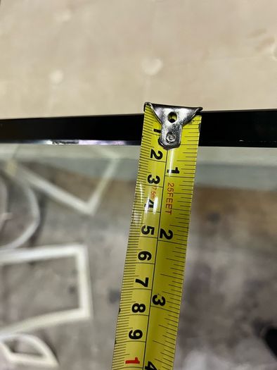 Glass topped Dining table