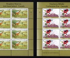 2005 Ireland Biosphere Reserves Commemorative Stamps Sheetlet Plate 1A1A1A1A Mint Never Hinged (MNH)