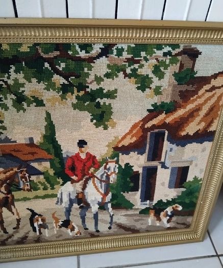 Beautiful framed handmade tapestry