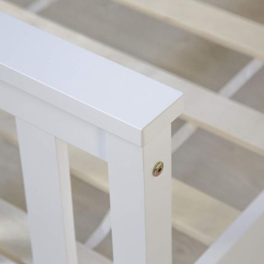 Solid wood double bed pine 140x200 white bed frame - FREE DELIVERY NATIONWIDE