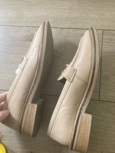 Ladies size 6 office leather loafers