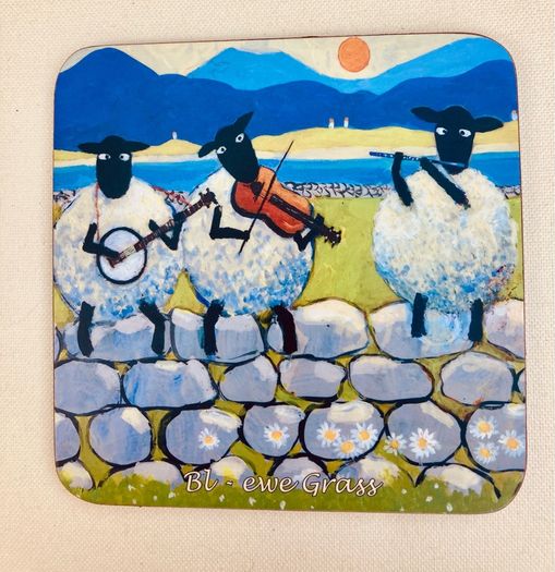 Silly Sheep Coasters x4