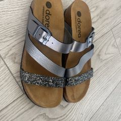 Doreq Vera Pelle Sandals Gunmetal Grey Shades size 6