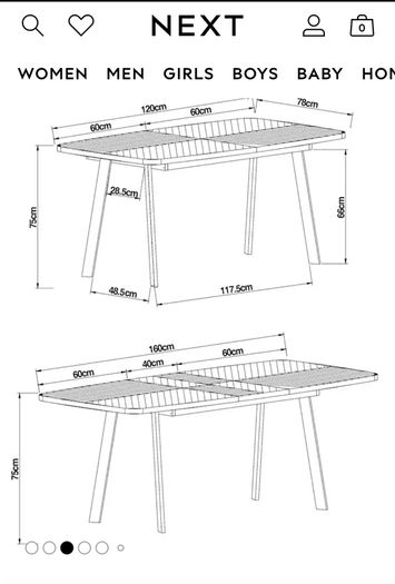 Next Bronx Herringbone Dining Table