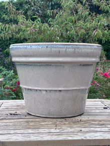 Wide ceramic garden pot