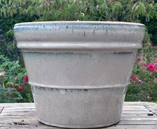 Wide ceramic garden pot