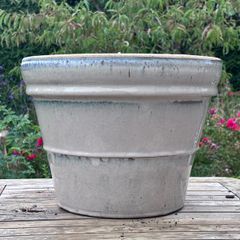 Wide ceramic garden pot