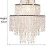 3-Tier Clear Chandelier Light Shade | Lamp Shade for Pendant Light Ceiling Light Shade Acrylic Crystal Chandelier Easy Fit Lampshades for Ceiling Lights for Living Room Bedroom Kitchen Hallway Image 2