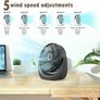 NEW SALE | Desk Fan, Small Table Fan with Strong Airflow Quiet Operation Portable Fan Speed Adjustable Head 360 Degree Rotatable Personal Fan for Home Bedroom Office Outdoor Table and Desktop Image 3