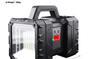 LED Waterproof Rechargeable Double Head Searchlight Handheld Flashlight Work Light Spotlight Flood Camping Camper 40W