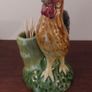 Fantastic Vintage Ceramic Portuguese Majolicaware Rooster Toothpick Holder by Bordallo Pinheiro, Circa 1950s - Kitschtastic!!! Image 5