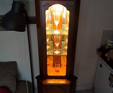 luxury illuminated corner cabinet