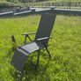 Quartz Grey Reclining Garden Chair Image 2