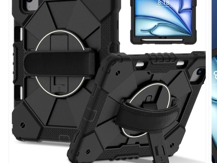 iPad Air II 2024/2025 Heavy Duty Cover in Black