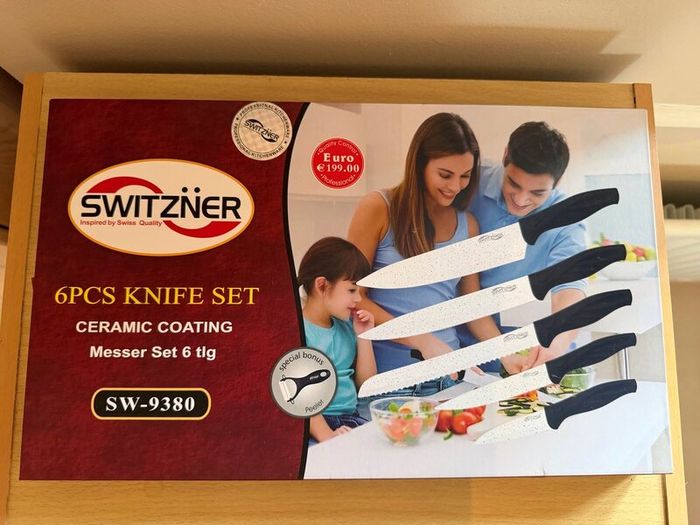 Switzner 6pc Knife Set Ceramic Coating
