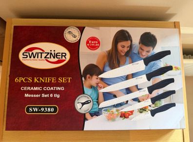 Switzner 6pc Knife Set Ceramic Coating