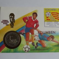 USA WORLD CUP 1994 Columbia Coin Cover Vintage