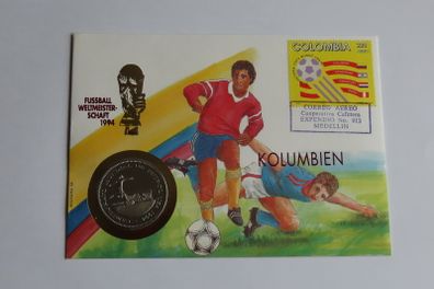 USA WORLD CUP 1994 Columbia Coin Cover Vintage