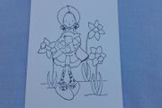 Spring - Girl with Lamb - Whiff of Joy Rubber Stamp