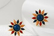 Flower Design Stud Earrings