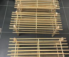 Set of 3 stackable shoe rack
