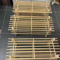 Set of 3 stackable shoe rack