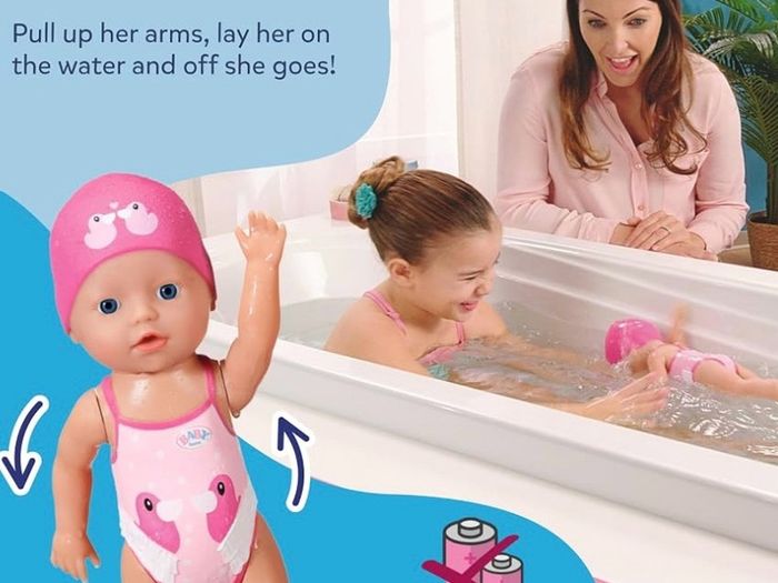 Zapf Baby born My First Swim 30 cm Bath Doll EUC