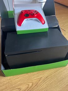 Xbox Series X Bundle with Pulse Red Controller and Charging Dock