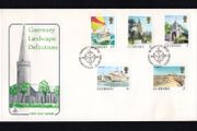 1985 Guernsey Landscapes Definitive Series (1p, 2p, 5p, 8p &amp; 15p) First Day Cover (FDC)