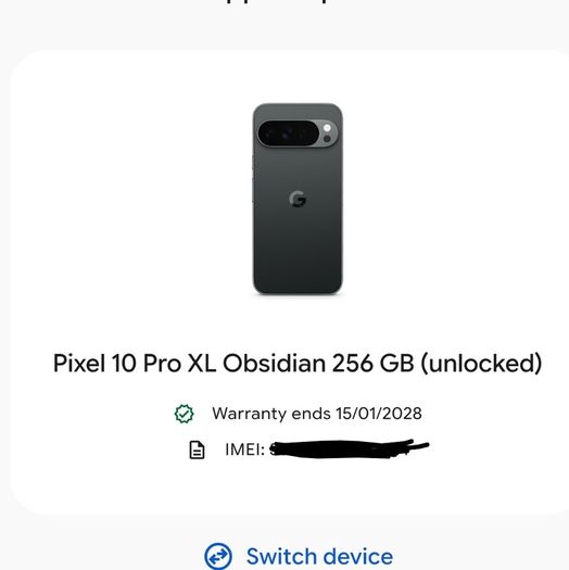 Google Pixel 10 Pro XL 256gb Unlocked