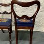 A pair of Victorian mahogany balloon back chairs with tapestry seats. Image 9