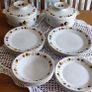 18 pcs Vintage Arklow Autumn Leaves Pattern Ceramic Gold Trim Image 7