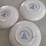 Set of 3 Vintage Collectible Plate Enoch Wedgewood blue white 4 inches Plates coaster Tunstall Made in England Image 2
