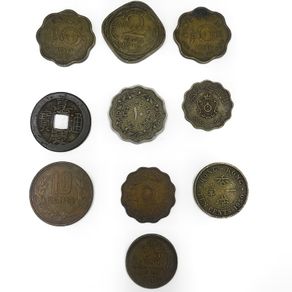 World coins collection - 10 coins - Asia and North Africa