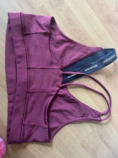 Tommy Hilfiger burgundy sports top crop top