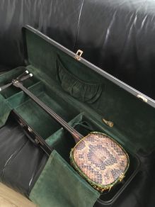 Sanshin Green (Okinawan traditional three-stringed instrument)