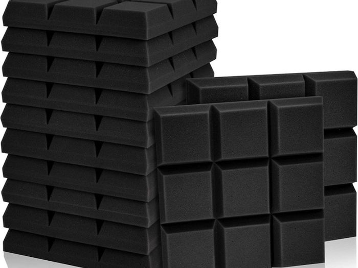 12 Pack - Acoustic Foam Panels, 2" X 12" X 12" Mushroom Studio Wedge Tiles, Sound Panels Wedges Soundproof Sound Insulation Absorbing MULTIPLE DESIGNS AVAILABLE, SEE PHOTOS (FREE POSTAGE)