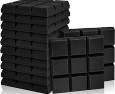12 Pack - Acoustic Foam Panels, 2" X 12" X 12" Mushroom Studio Wedge Tiles, Sound Panels Wedges Soundproof Sound Insulation Absorbing MULTIPLE DESIGNS AVAILABLE, SEE PHOTOS (FREE POSTAGE)