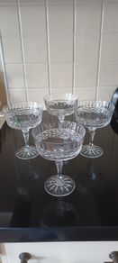 4 Galway Crystal Champagne Coupes.