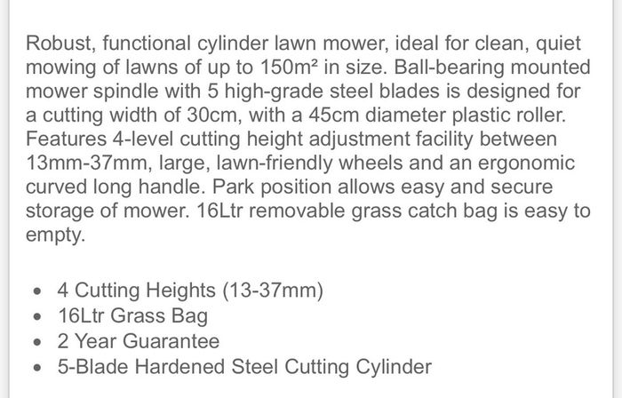 Einhell Gc-hm 300 30cm Hand Lawn Mower