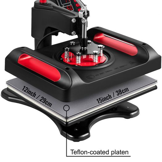 Heat Press Machine Red 5-in-1